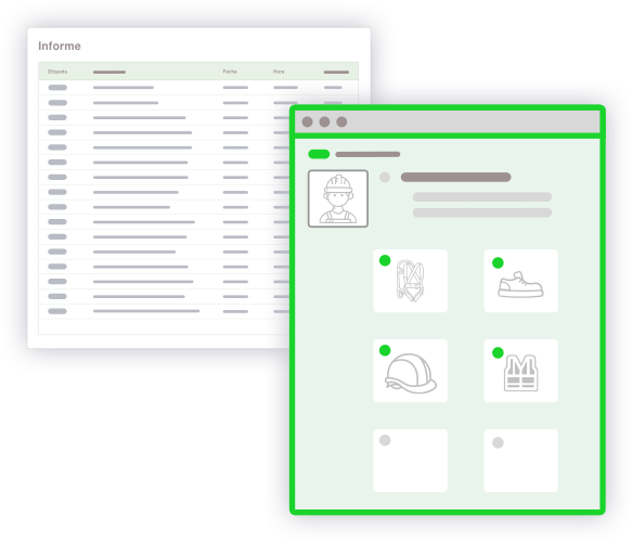 Informes de consumo por trabajador y por EPI