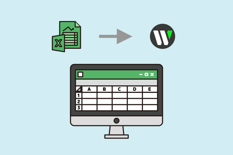 Proceso de importación de activos desde Excel a la plataforma Wobyk, mostrando cómo pasar datos estructurados de una hoja de cálculo a un sistema de gestión profesional de activos.